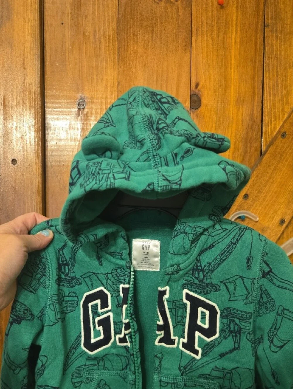 GAP Green Construction-Print Hoodie & Jogger Set